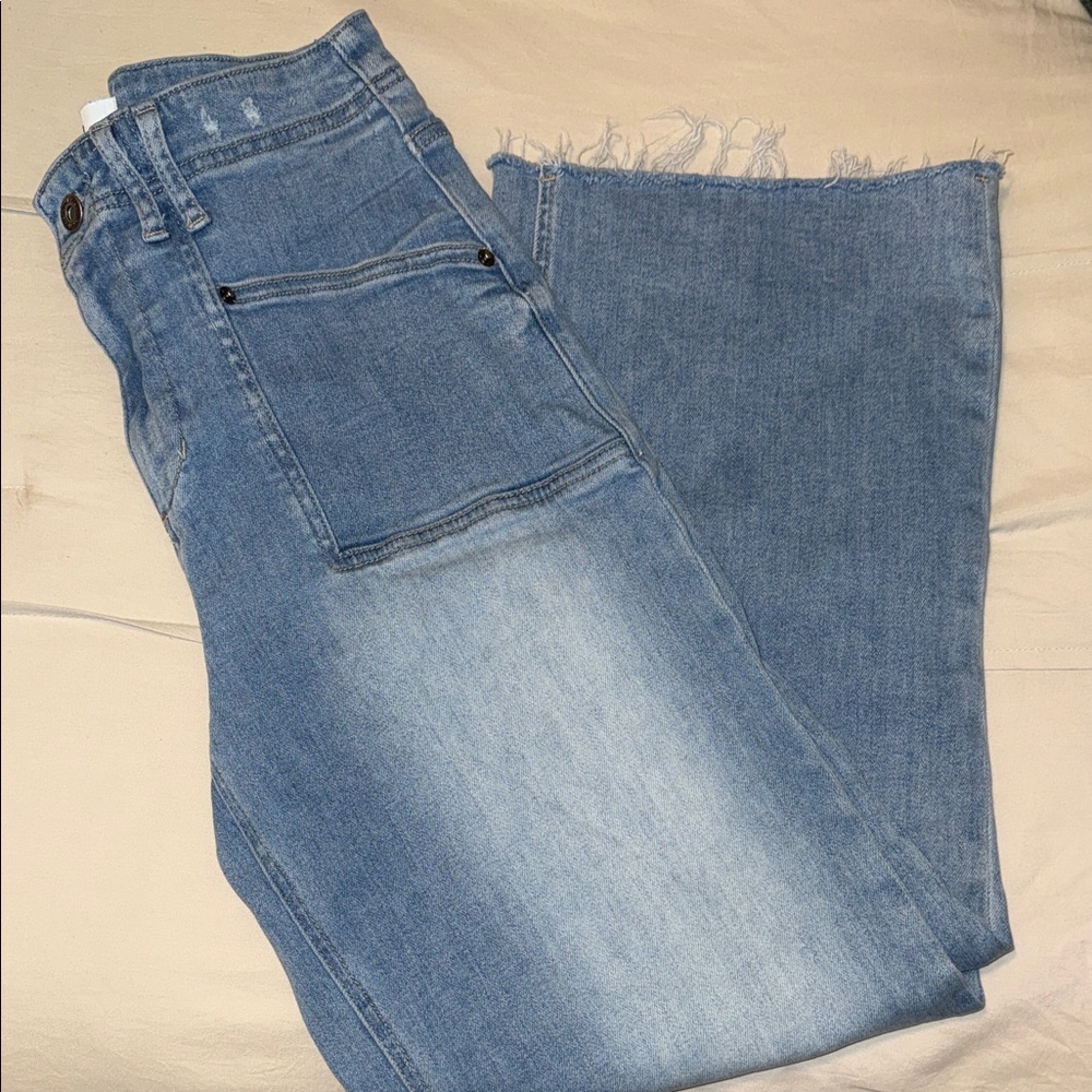 High Rise Blue Jeans